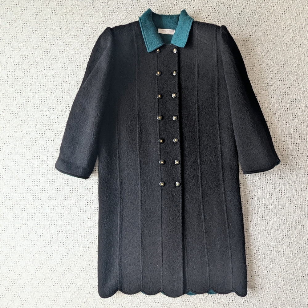 VTG Luciana Cesarini Couture Canada Women's Sz XL Long Coat Wool **